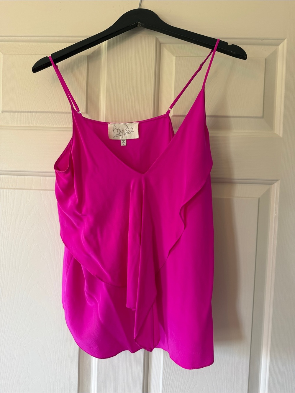 Rory Beca Hot Pink Ruffle V-Neck Camisole